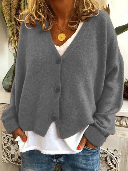Bequeme Damen Strickjacke Pullover