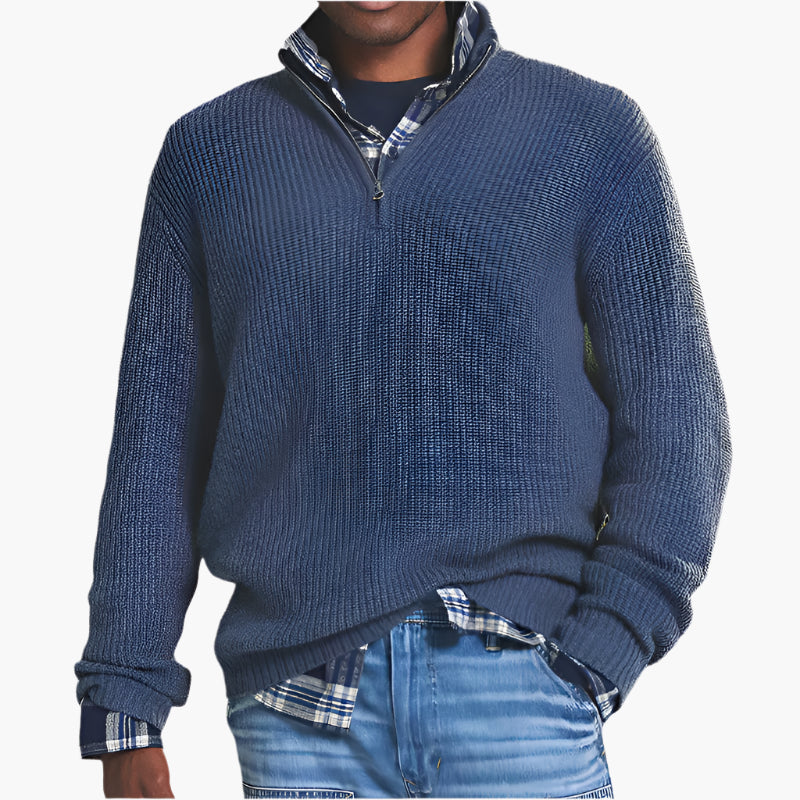Moderne Strickjacke Reißverschluss Businesslook