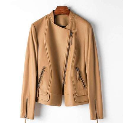 Elegante Damen Lederjacke Trendy Style