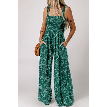 Eleganter Damen-Jumpsuit Blumenmuster Sommer