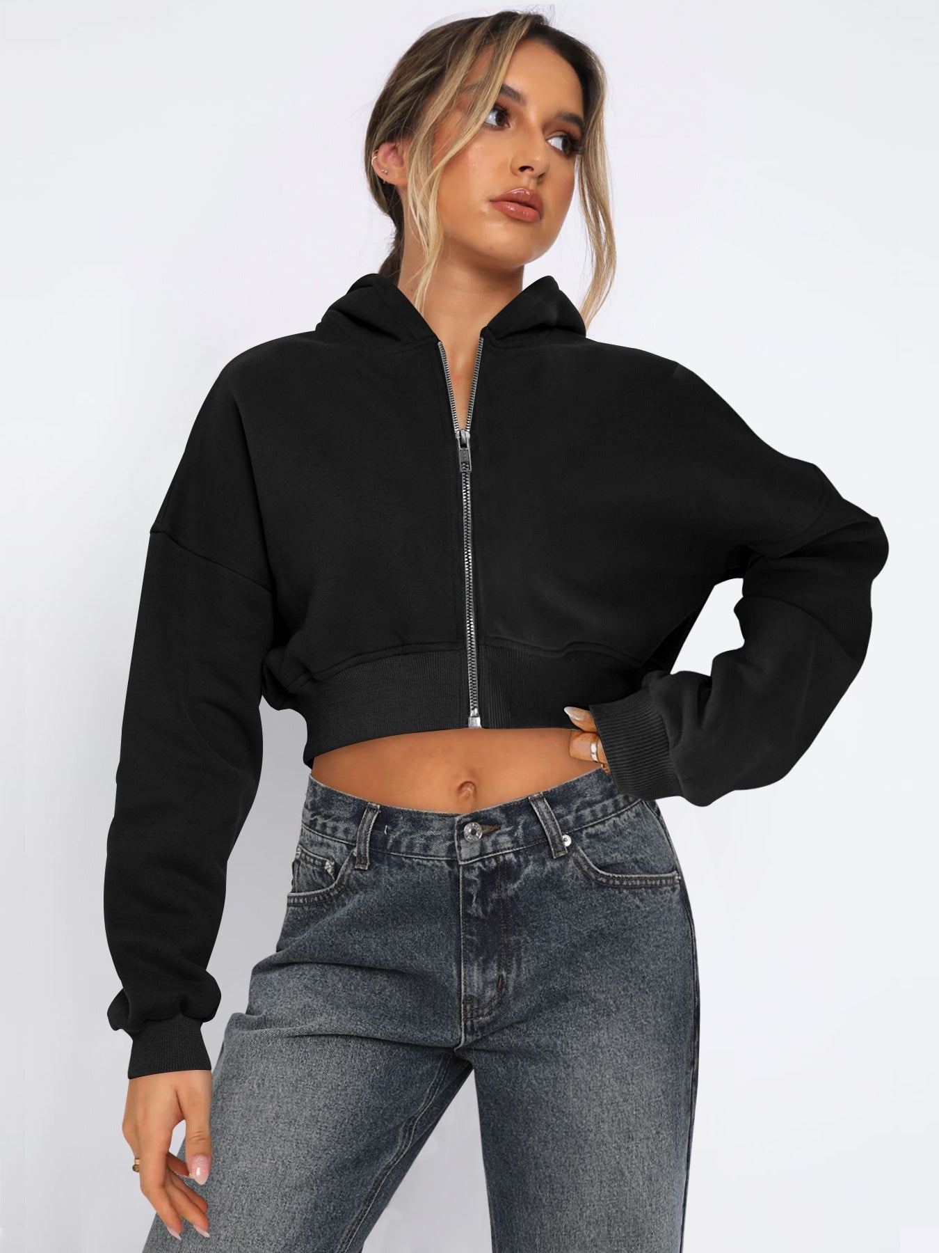 Weiche Fleece-Jacke mit Reißverschluss