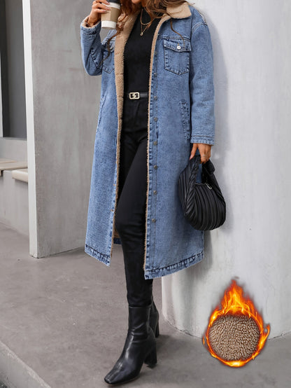 Kurze Blaue Jeansjacke Damen Trendy