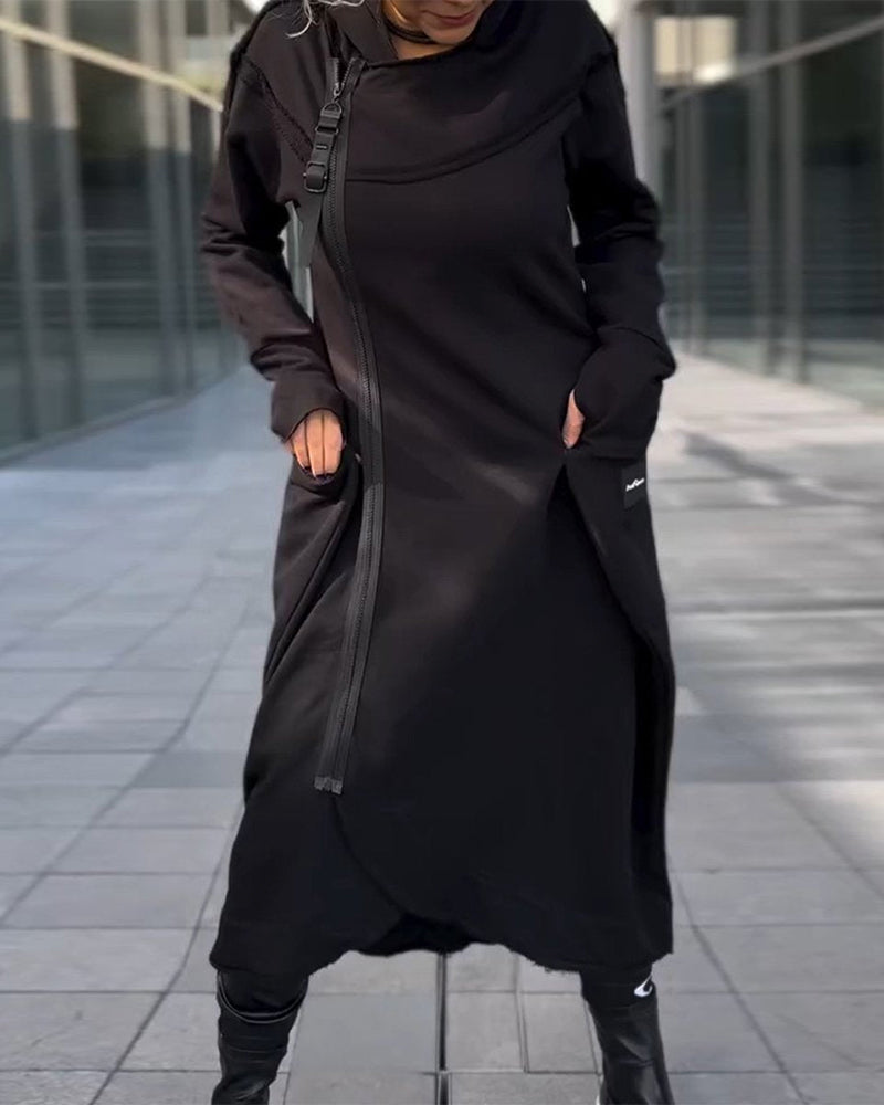 Elegantes Sommerkleid Einfarbig Leicht - IdealeKleiden