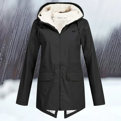 Wasserdichte Outdoor-Jacke Kapuze Warm Isoliert