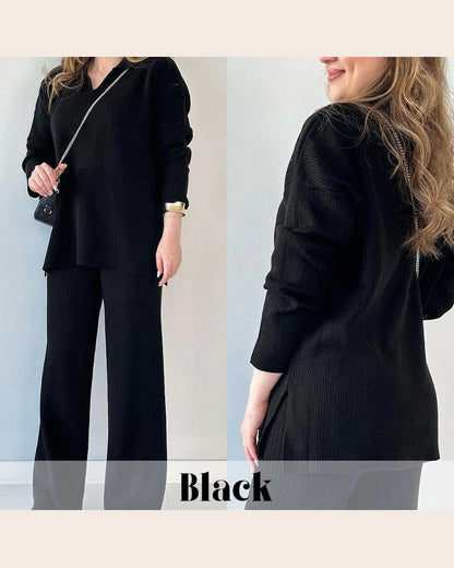 Einfaches Kleid Strick Optik - IdealeKleiden