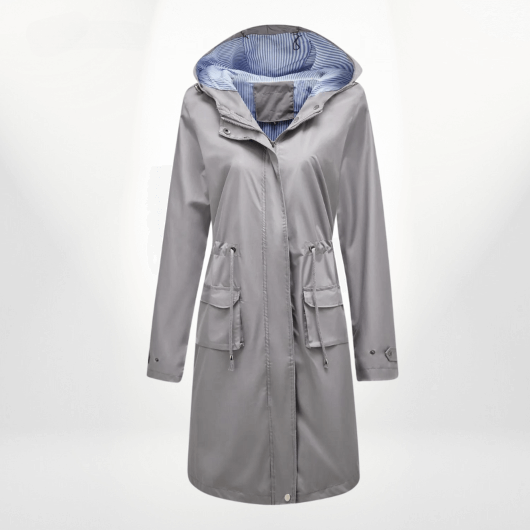Wasserdichte Damen-Trenchcoat Lang