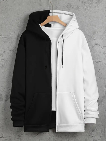 Herren Kapuzenpullover Grau Meliert