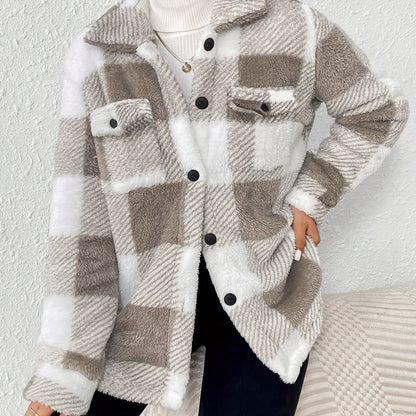 Karierter Blazer mit Knöpfen und Langen Ärmeln