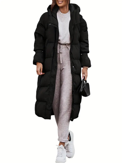 Damen Pufferjacke Warm Kapuze