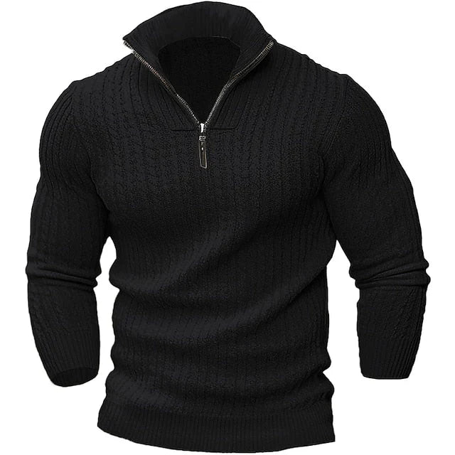 Stylischer Herren Pullover Reißverschluss Design