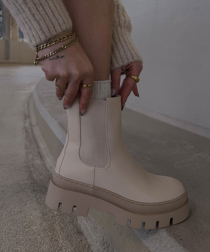 Kurze Stiefel Beige Damen - IdealeKleiden
