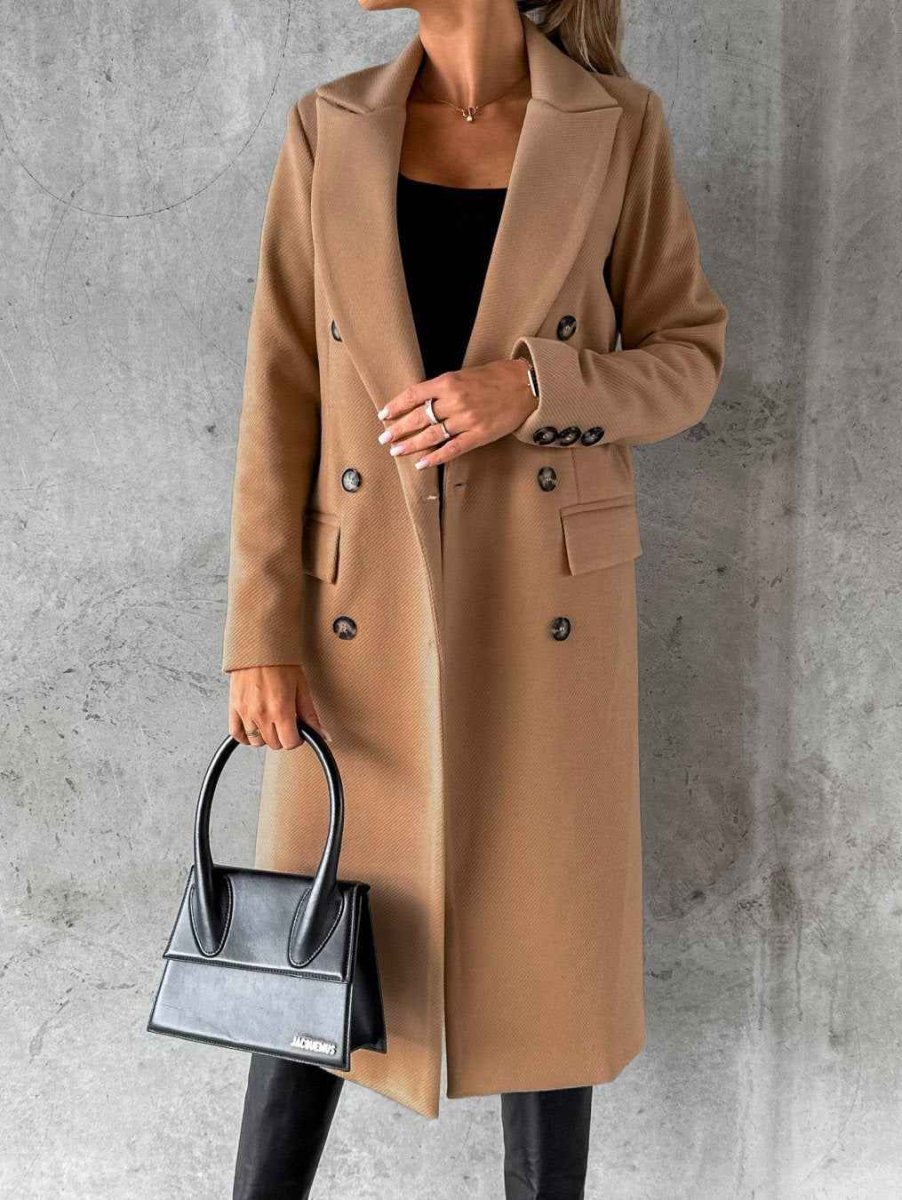 Schmale Trenchcoat Damen Lang Mantel