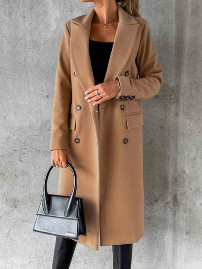 Schmale Trenchcoat Damen Lang Mantel