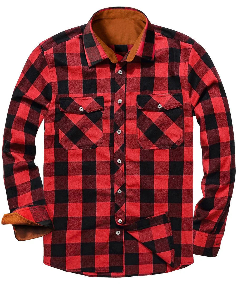 Herren Flanell Hemd Warm Modern