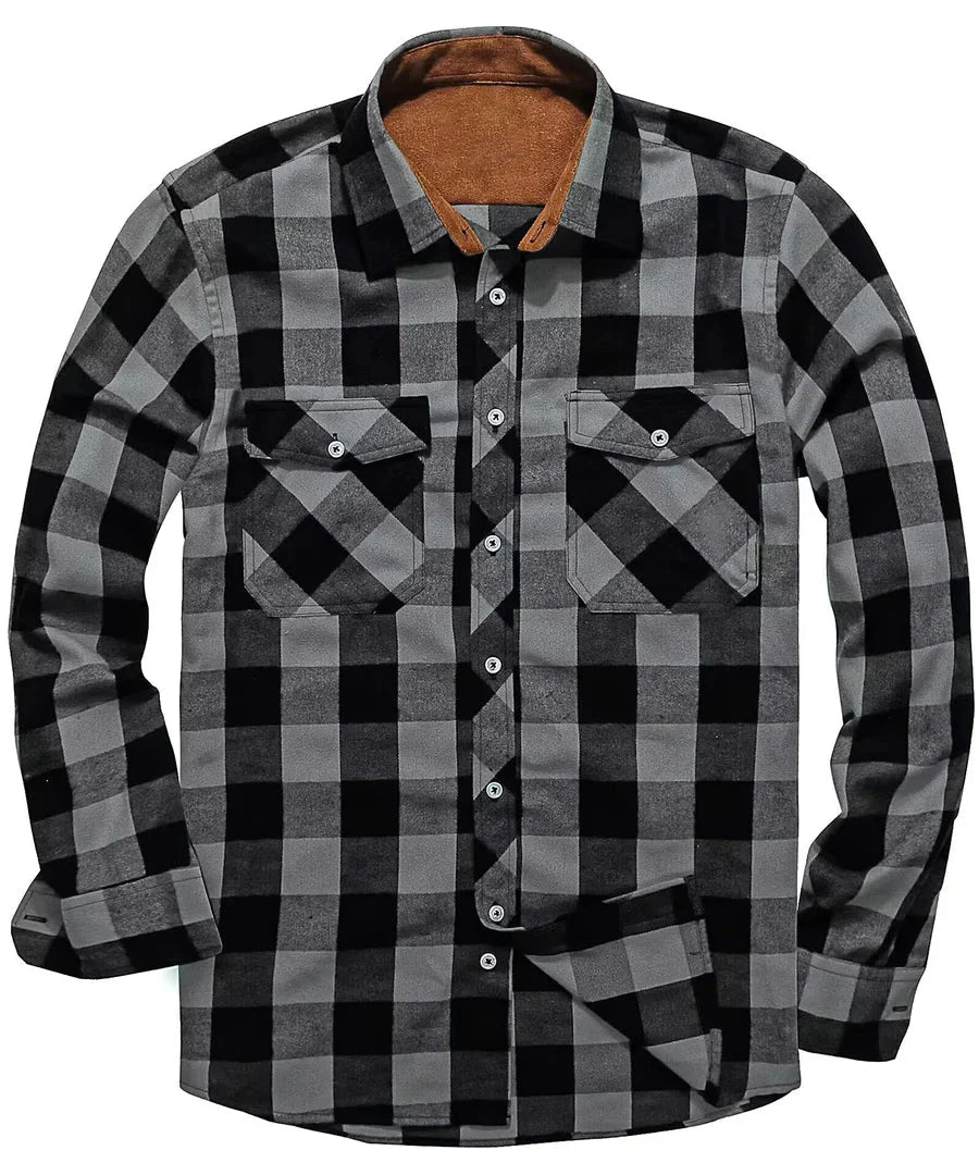 Herren Flanell Hemd Warm Modern