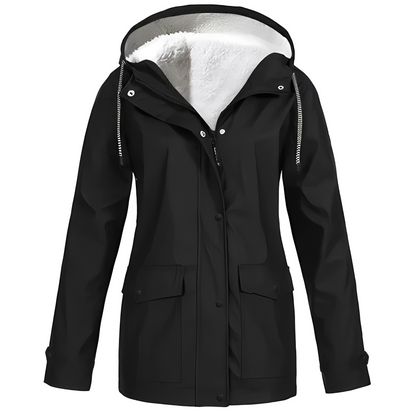 Wasserdichte DamenRegenjacke Fleece Isoliert
