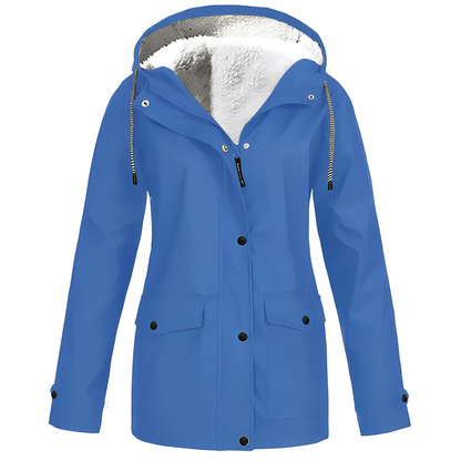 Wasserdichte DamenRegenjacke Fleece Isoliert