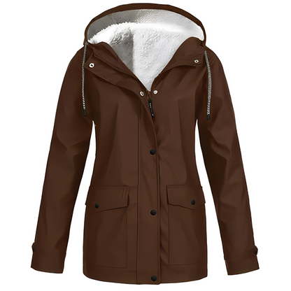 Wasserdichte DamenRegenjacke Fleece Isoliert