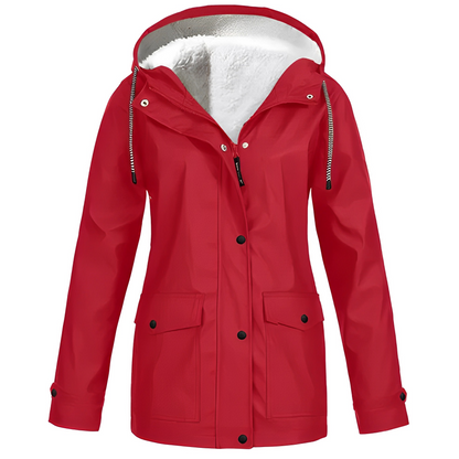 Wasserdichte DamenRegenjacke Fleece Isoliert