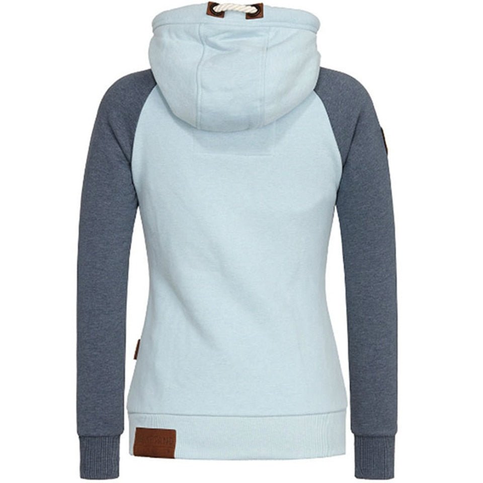 Damen Streetwear Weste Kapuze Reißverschluss Langarm - IdealeKleiden
