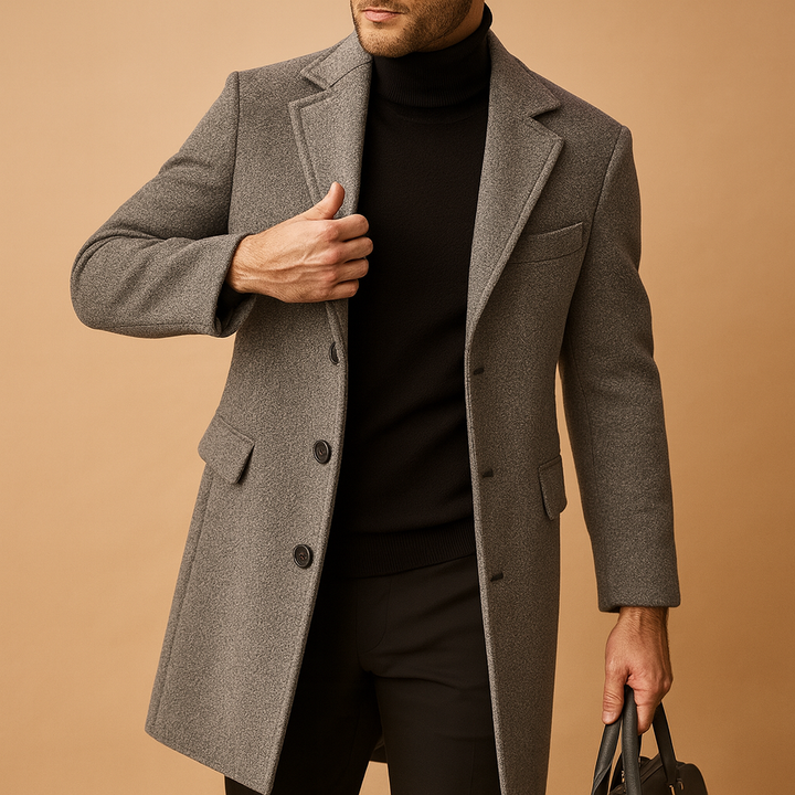 Herren Wintermantel Lang &amp; Warm