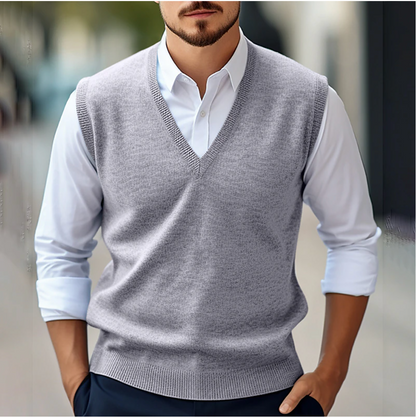 Herren Strickweste V-Ausschnitt Modern Sportlich