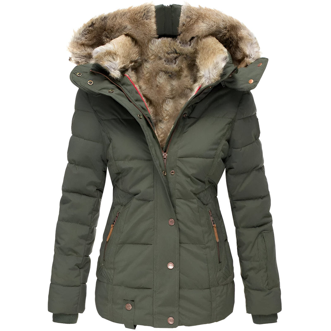 Damen Winterjacke Taillierte Kapuze Modern