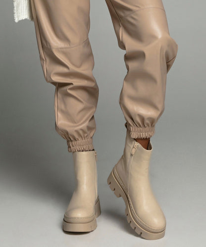 Kurze Stiefel Beige Damen