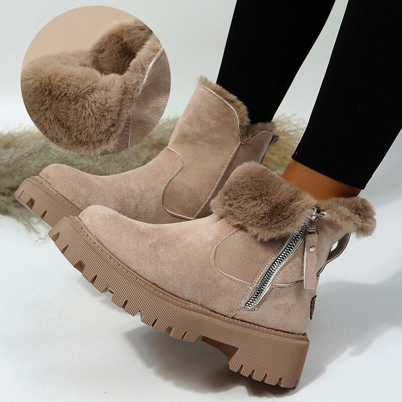 Warme Winterstiefel Frauen Elegant - IdealeKleiden