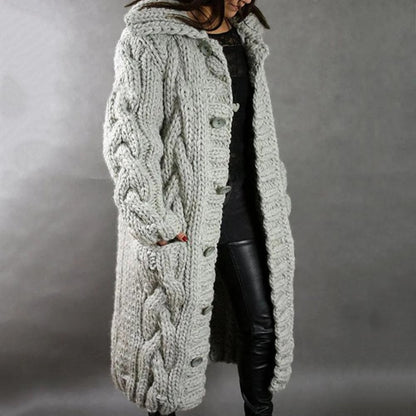 Warmes Strickkleid Damen Mantel