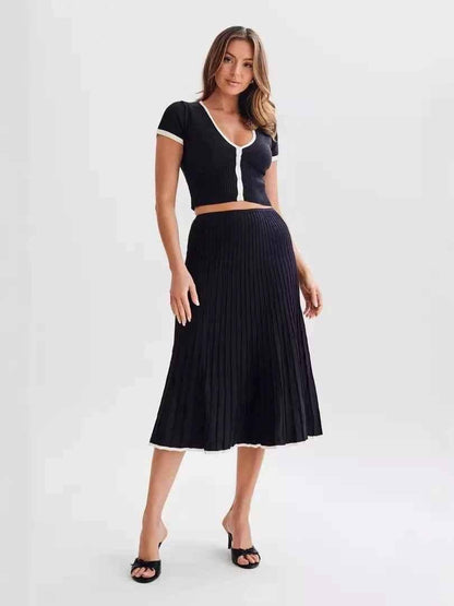 Strick Zweiteiler Set Damen Elegant