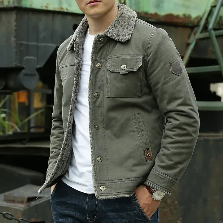 Herren Winterjacke Fleece Isolierung Warm