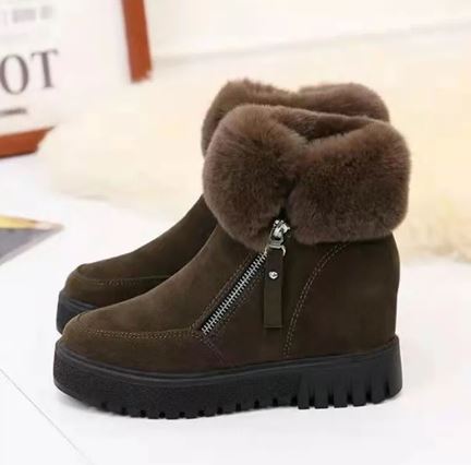Winterstiefel Pelzbesatz Damenschuhe - IdealeKleiden