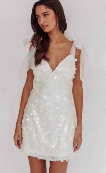 Glitzer Kleid Mini Party Pailletten
