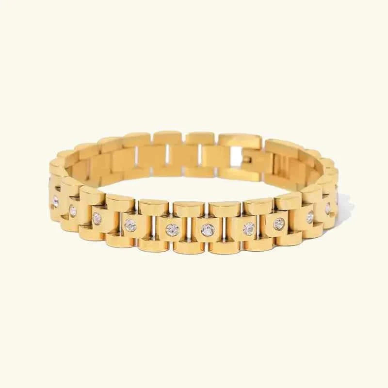 Luxus Gliederarmband Goldfarben - IdealeKleiden