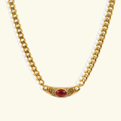 Edelstein-Halskette Gold 585 Glanz