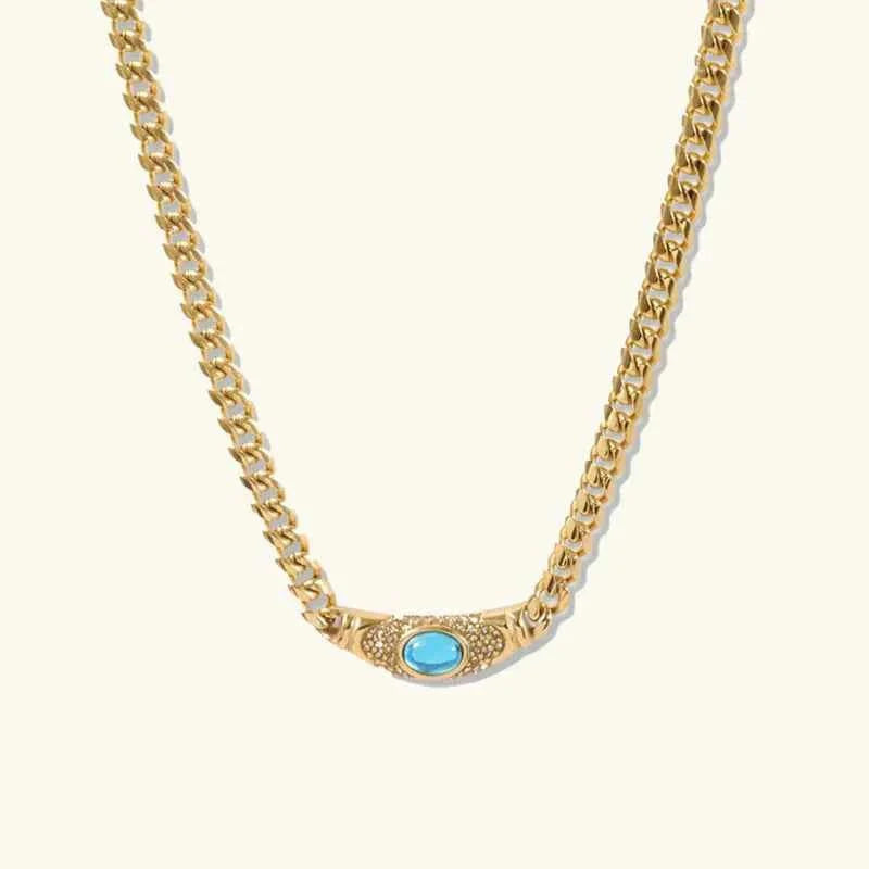 Edelstein-Halskette Gold 585 Glanz