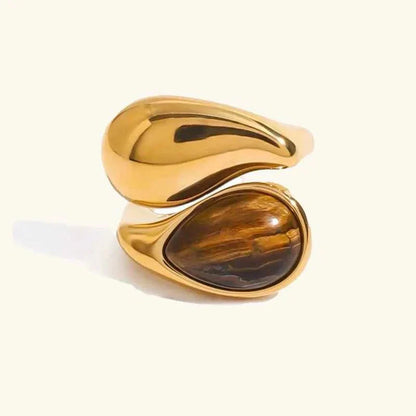Eleganter Goldring Perlenschmuck