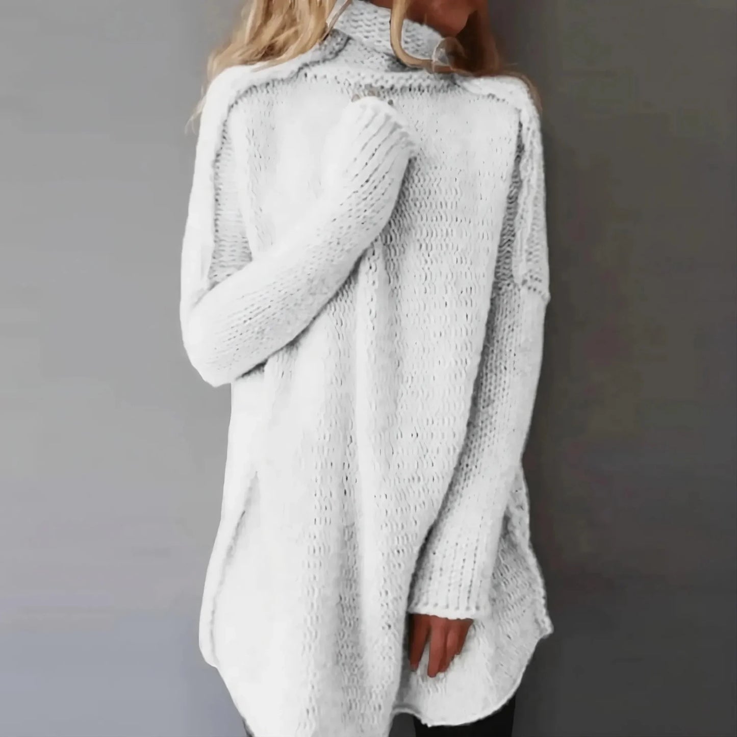 Handgestrickter Kabelpullover Frauen