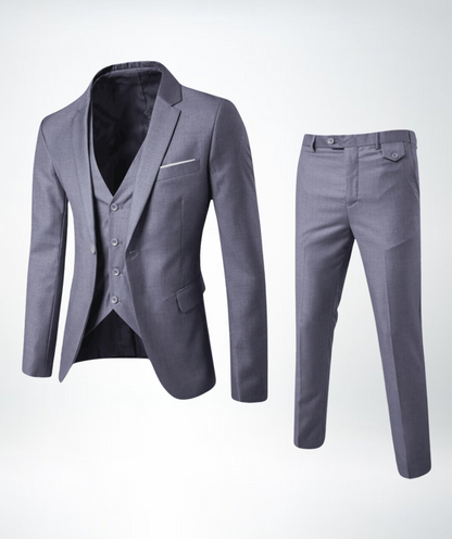 Elegantes Kleid Slim Fit Wollmischung Reverskragen Dreiteilig