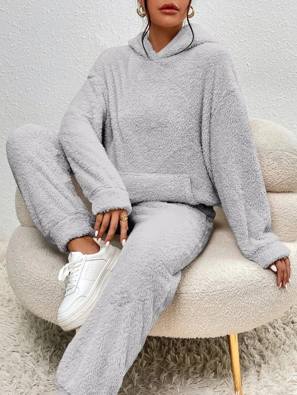 Damen Pullover Set Gemütlich Zweiteilig