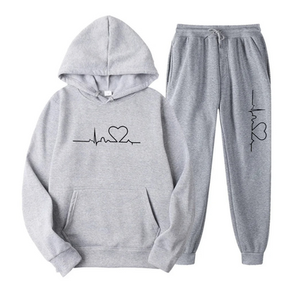 Damen Sportanzug Kapuzenpullover Set mit Logo