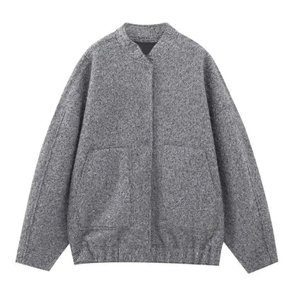 Übergroße Flauschjacke Mit Taschen Damen