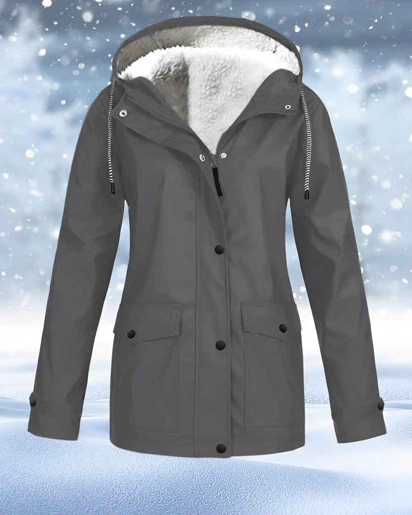 Winter Parka Jacke Kunstfell Gefüttert Warm Isoliert