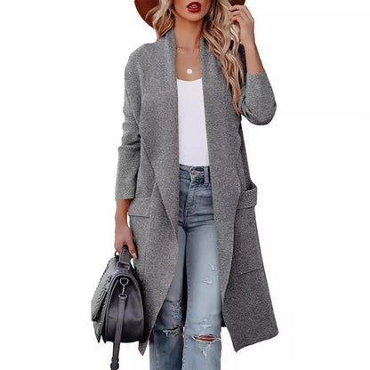 Langer Cardigan Offene Front Elegant