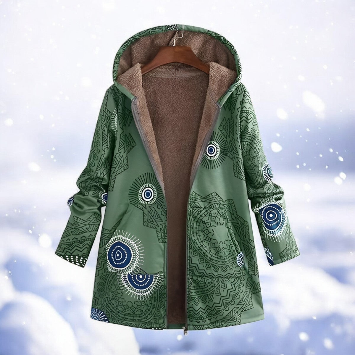 Winterparka Damen Rot Warm