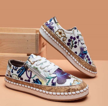 Santorin Blumen Sneaker Damen Trend