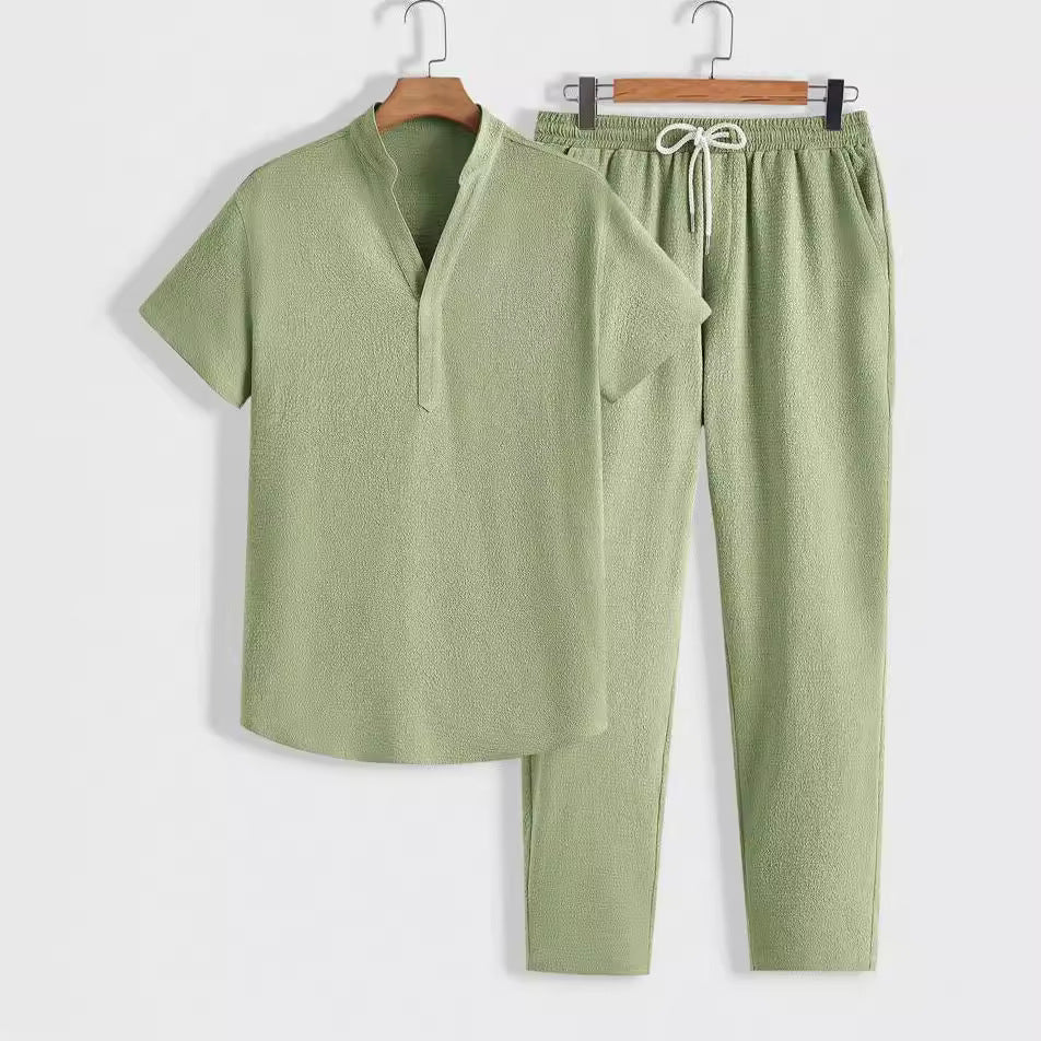 Herren Lounge Set Komfort Polohemd Hose