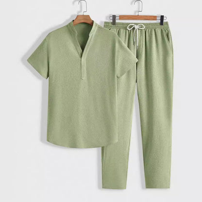 Herren Lounge Set Komfort Polohemd Hose
