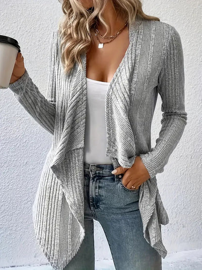 Lässige Strickjacke Offen Modern